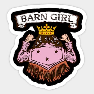 Barn Girl I Equestrian Pony Horse Fan Sticker